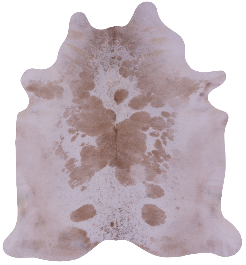 Brown & White Natural Cowhide Rug - XX-Large 8' 0"H x 7' 3"W