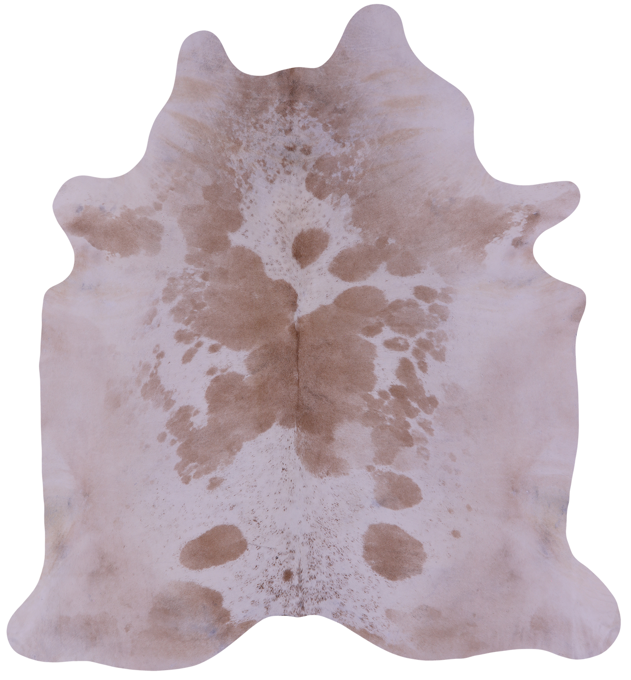Brown & White Natural Cowhide Rug - XX-Large 8' 0"H x 7' 3"W
