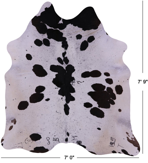 Black Salt & Pepper Natural Cowhide Rug - XX-Large 7' 9
