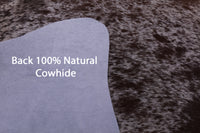 Thumbnail for Brown Salt & Pepper Natural Cowhide Rug - X-Large 6' 10