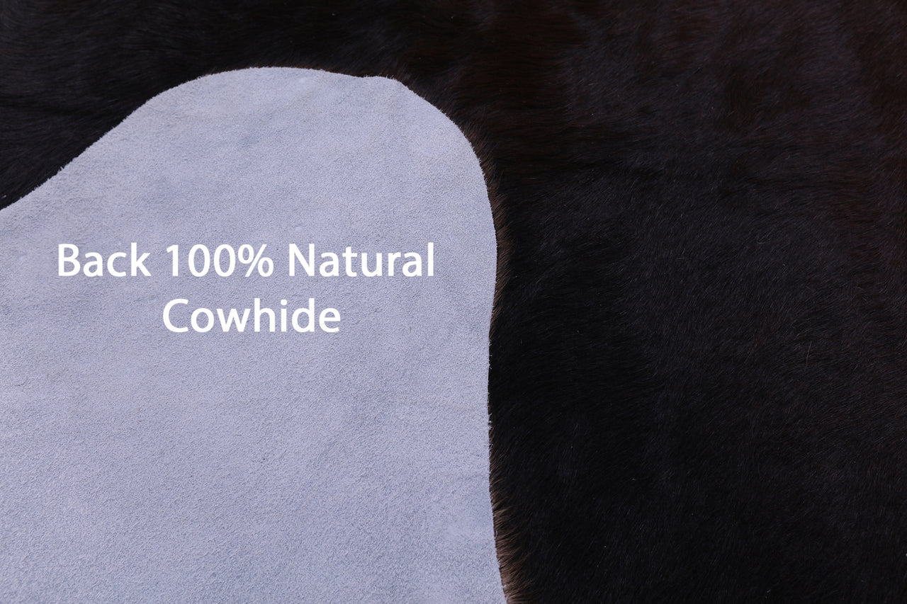 Dark Brown Natural Cowhide Rug - XX-Large 7' 8"H x 6' 6"W