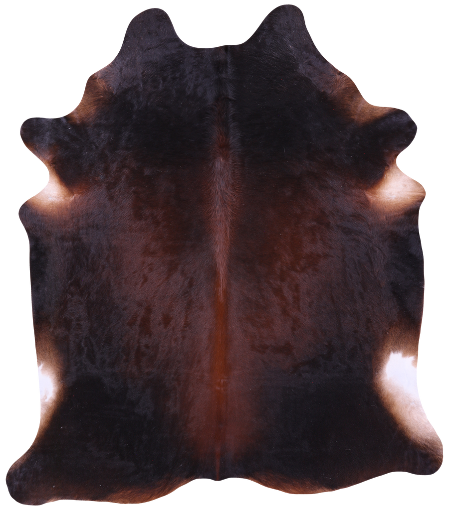 Dark Brown Natural Cowhide Rug - XX-Large 7' 8"H x 6' 6"W