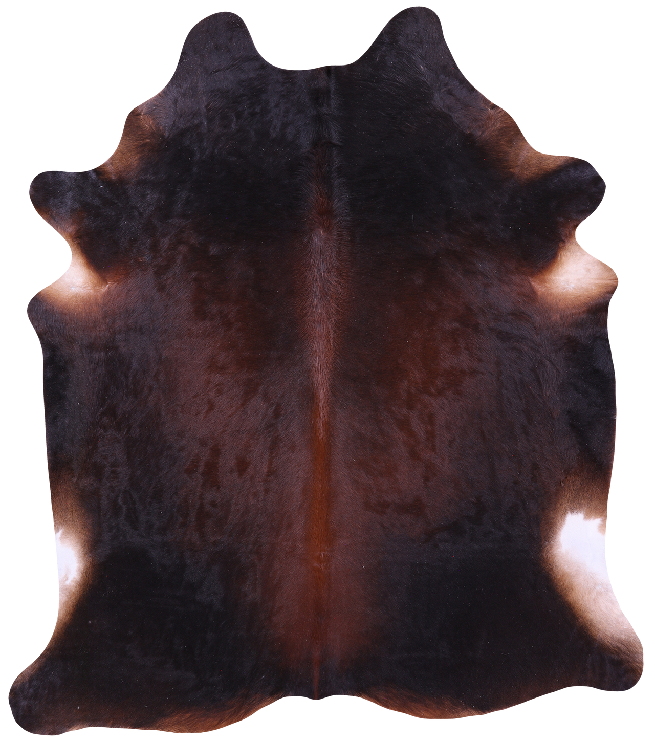 Dark Brown Natural Cowhide Rug - XX-Large 7' 8"H x 6' 6"W