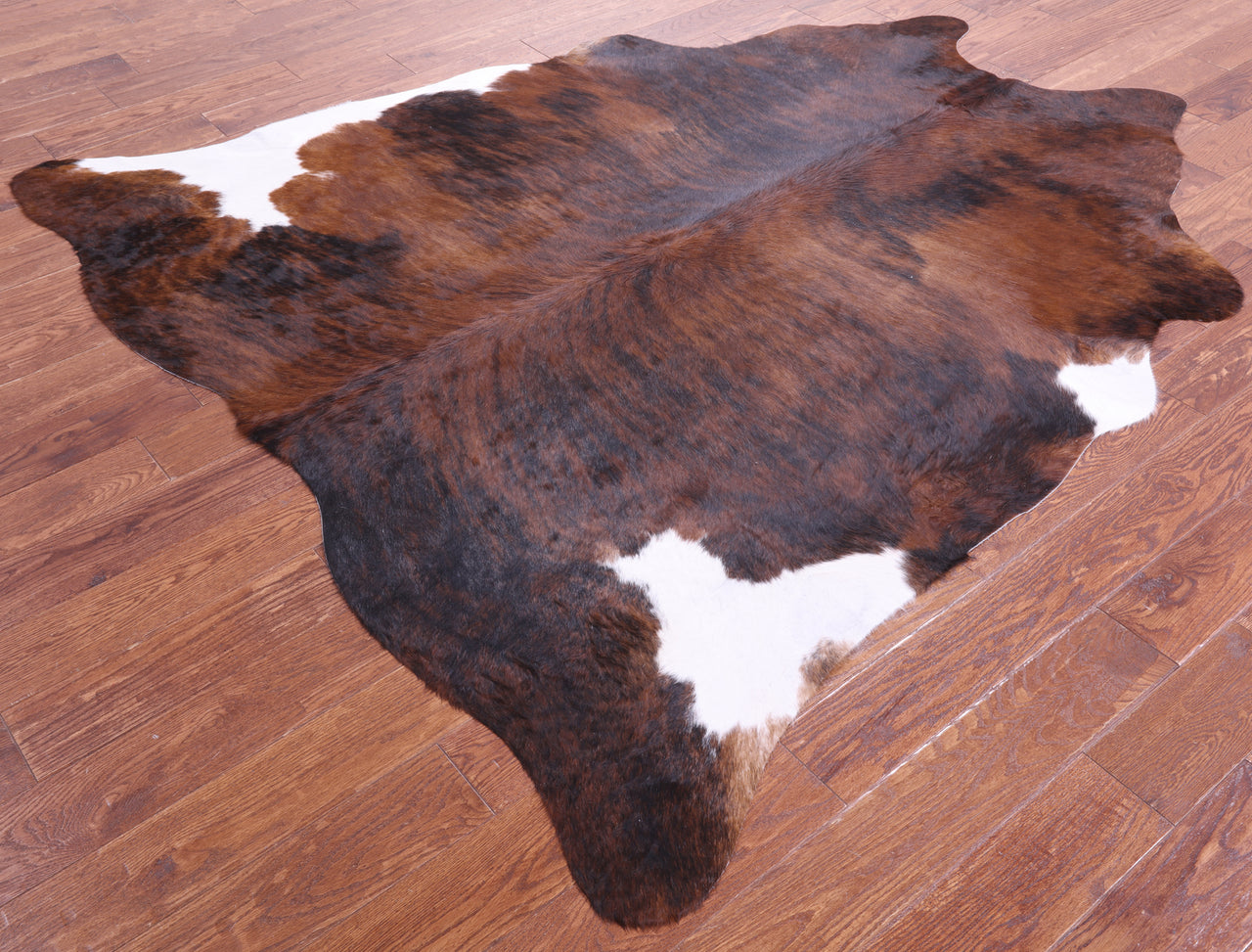 Brindle Natural Cowhide Rug - X-Large 7' 2"H x 6' 6"W