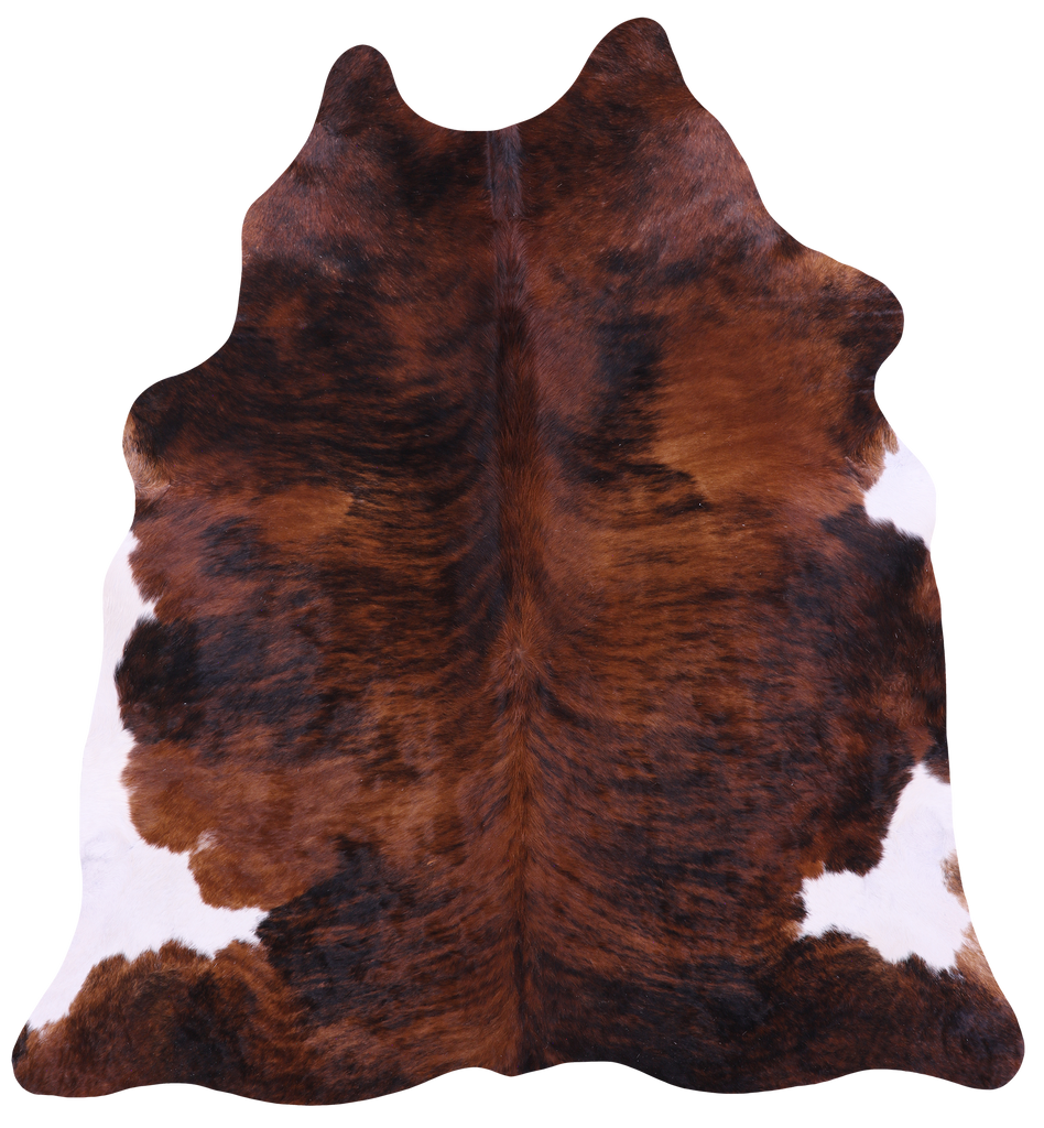 Brindle Natural Cowhide Rug - X-Large 7' 2"H x 6' 6"W