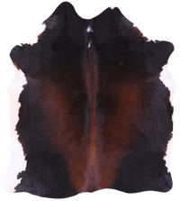 Thumbnail for Dark Brown Natural Cowhide Rug - XX-Large 7' 4