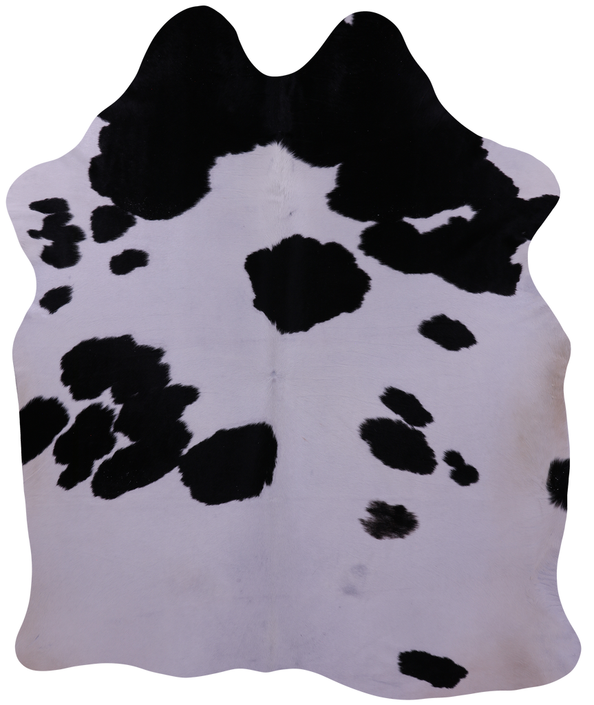 Black & White Natural Cowhide Rug - XX-Large 7' 8"H x 6' 6"W