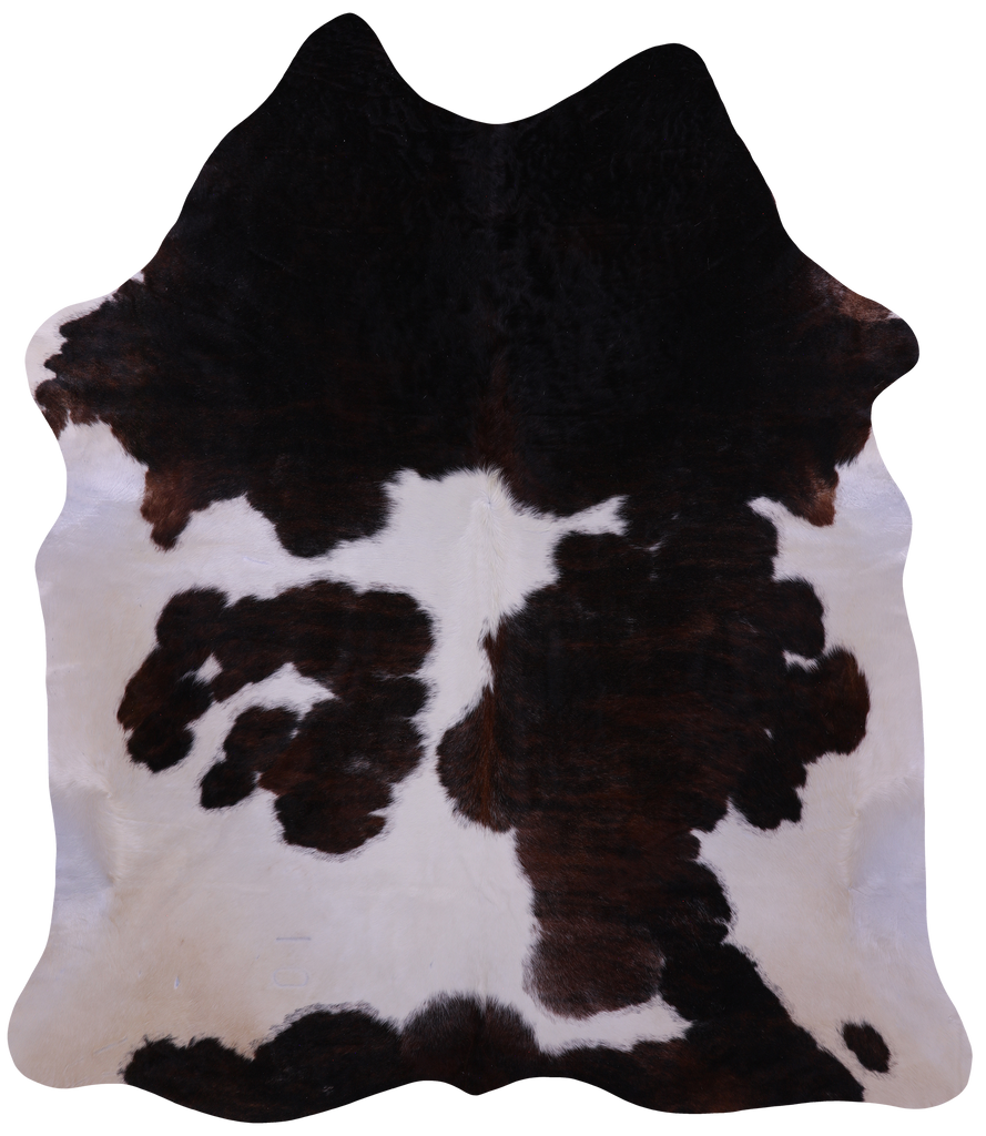 Brown & White Natural Cowhide Rug - XX-Large 7' 8"H x 6' 8"W