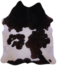 Thumbnail for Brown & White Natural Cowhide Rug - XX-Large 7' 8