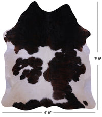 Thumbnail for Brown & White Natural Cowhide Rug - XX-Large 7' 8
