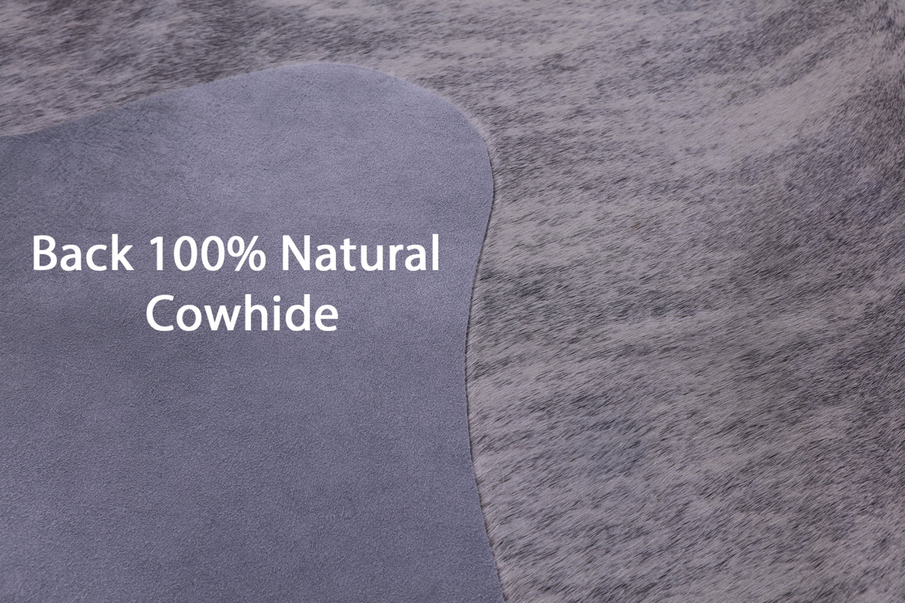 Grey Brindle Natural Cowhide Rug - XX-Large 7' 0"H x 6' 2"W