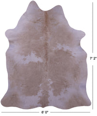 Thumbnail for Brown & White Natural Cowhide Rug - X-Large 7' 2
