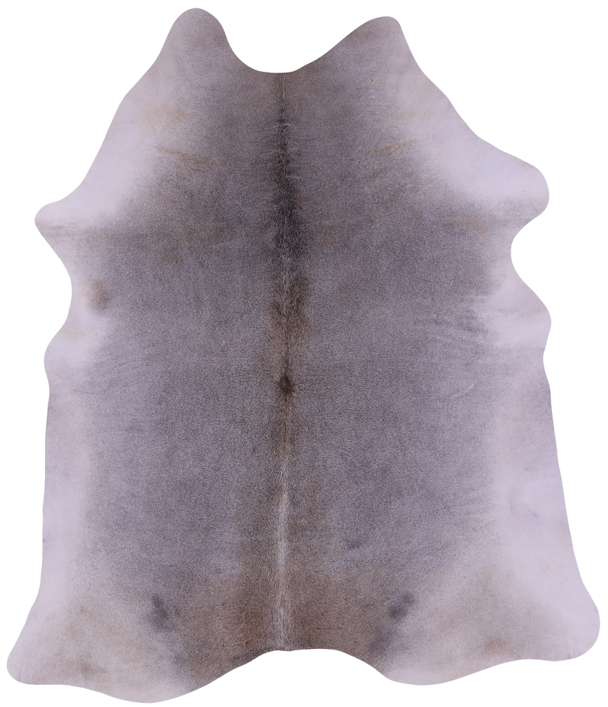 Grey & White Natural Cowhide Rug - XX-Large 7' 8"H x 6' 4"W