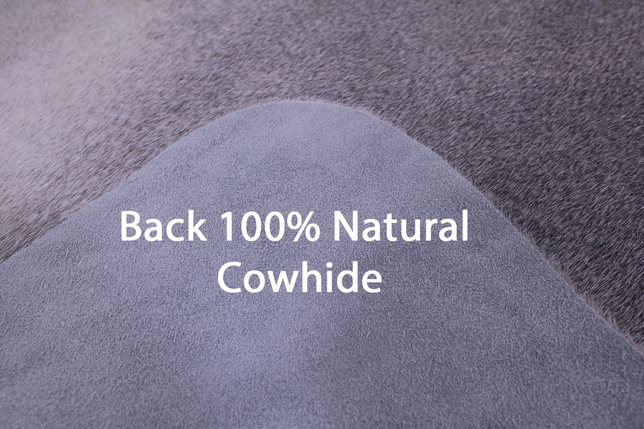 Grey & White Natural Cowhide Rug - XX-Large 7' 8"H x 6' 4"W