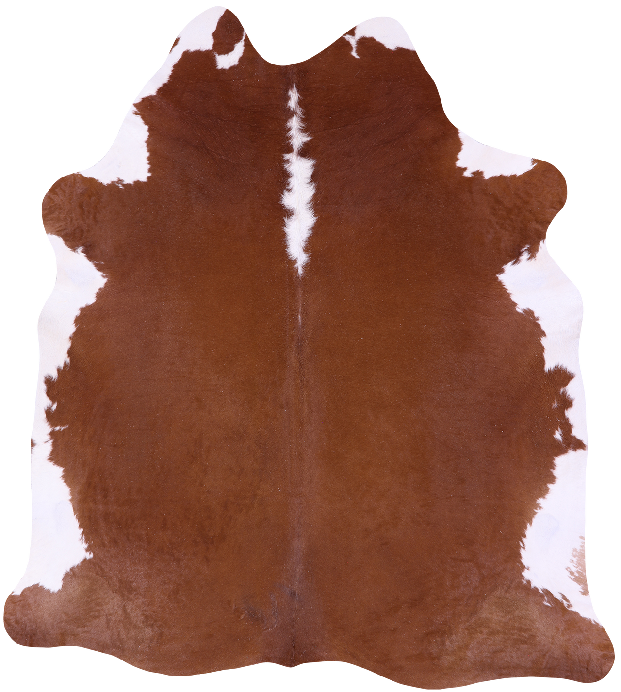 Brown & White Natural Cowhide Rug - XX-Large 8' 2"H x 7' 3"W