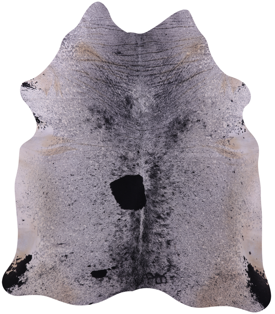 Black Salt & Pepper Natural Cowhide Rug - XX-Large 7' 10"H x 6' 10"W