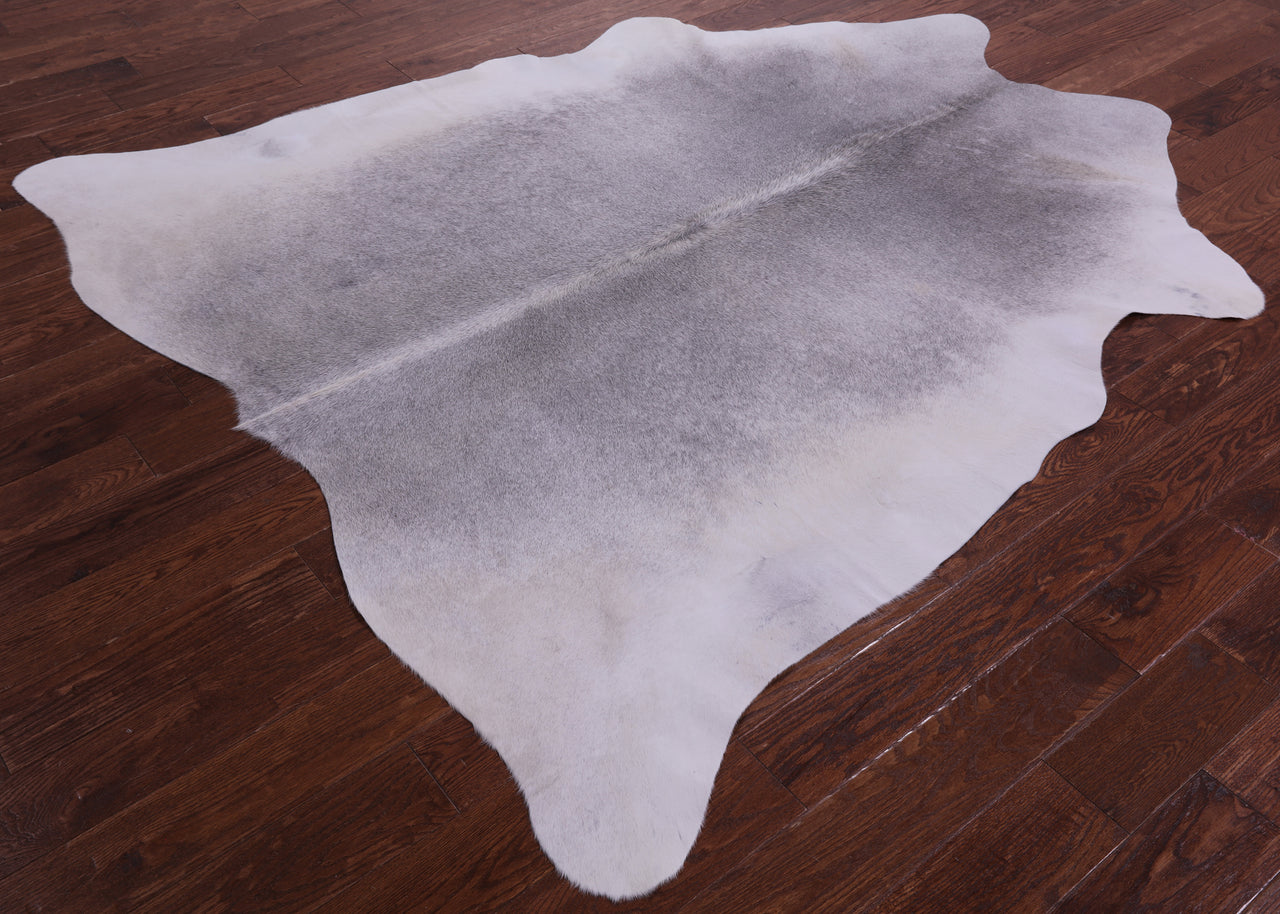 Grey Natural Cowhide Rug - X-Large 7' 3"H x 6' 6"W