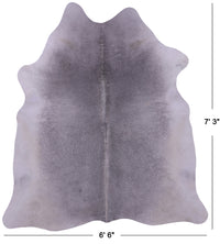 Thumbnail for Grey Natural Cowhide Rug - X-Large 7' 3