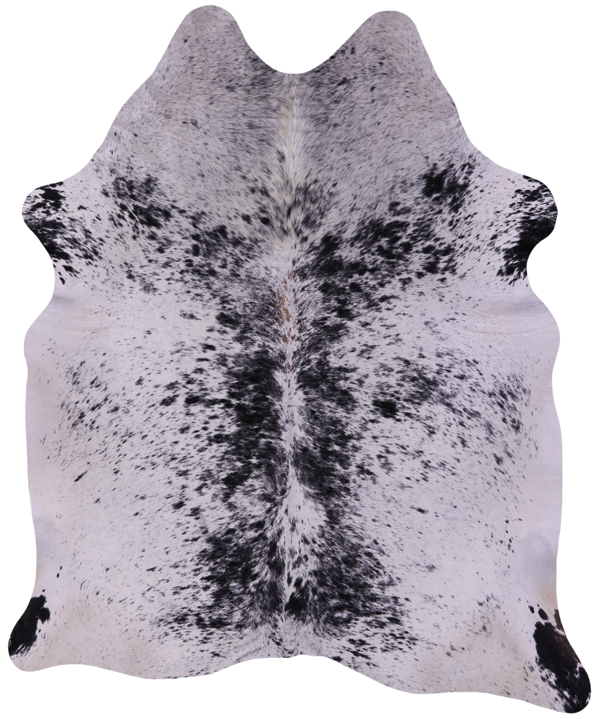 Black Salt & Pepper Natural Cowhide Rug - XX-Large 8' 0"H x 6' 10"W