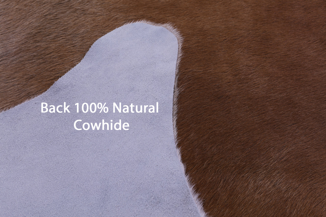 Light Brown Natural Cowhide Rug - X-Large 7' 3"H x 6' 6"W