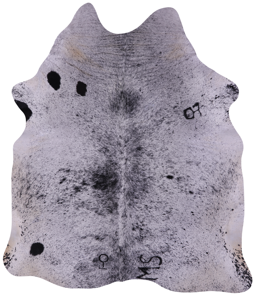 Black Salt & Pepper Natural Cowhide Rug - XX-Large 7' 6"H x 6' 6"W