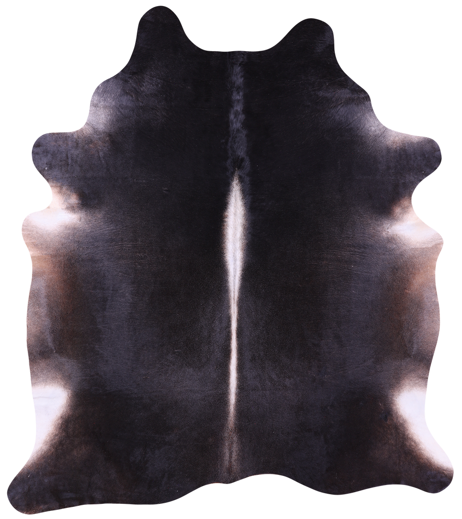 Dark Brown Natural Cowhide Rug - XX-Large 8' 0"H x 7' 0"W