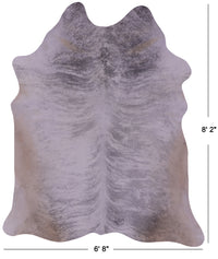 Thumbnail for Grey Brindle Natural Cowhide Rug - XX-Large 8' 2