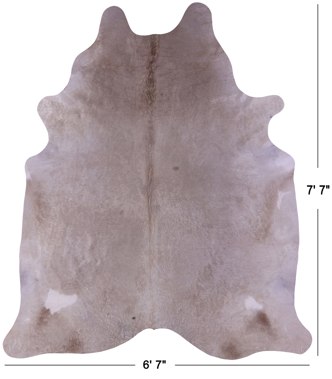 Champagne Natural Cowhide Rug - XX-Large 7' 7"H x 6' 7"W