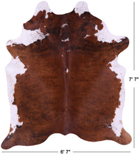 Thumbnail for Brindle Natural Cowhide Rug - XX-Large 7' 7