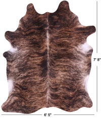 Thumbnail for Light Brindle Natural Cowhide Rug - XX-Large 7' 8