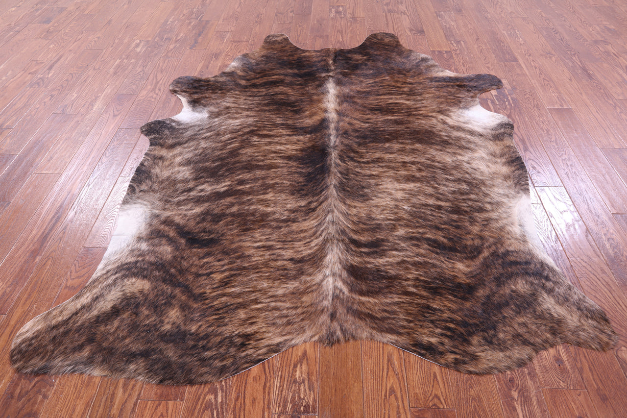 Light Brindle Natural Cowhide Rug - XX-Large 7' 8"H x 6' 5"W