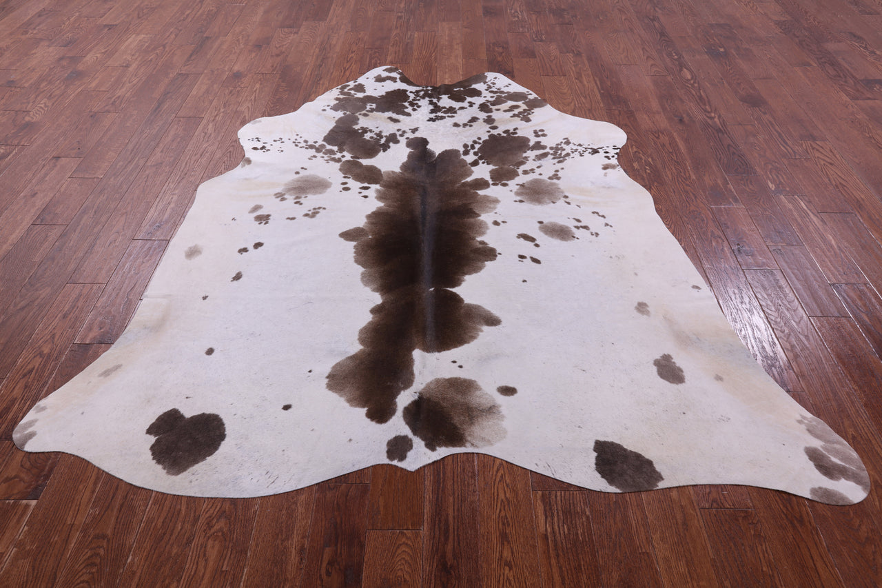 Brown Salt & Pepper Natural Cowhide Rug - XX-Large 7' 6"H x 6' 10"W