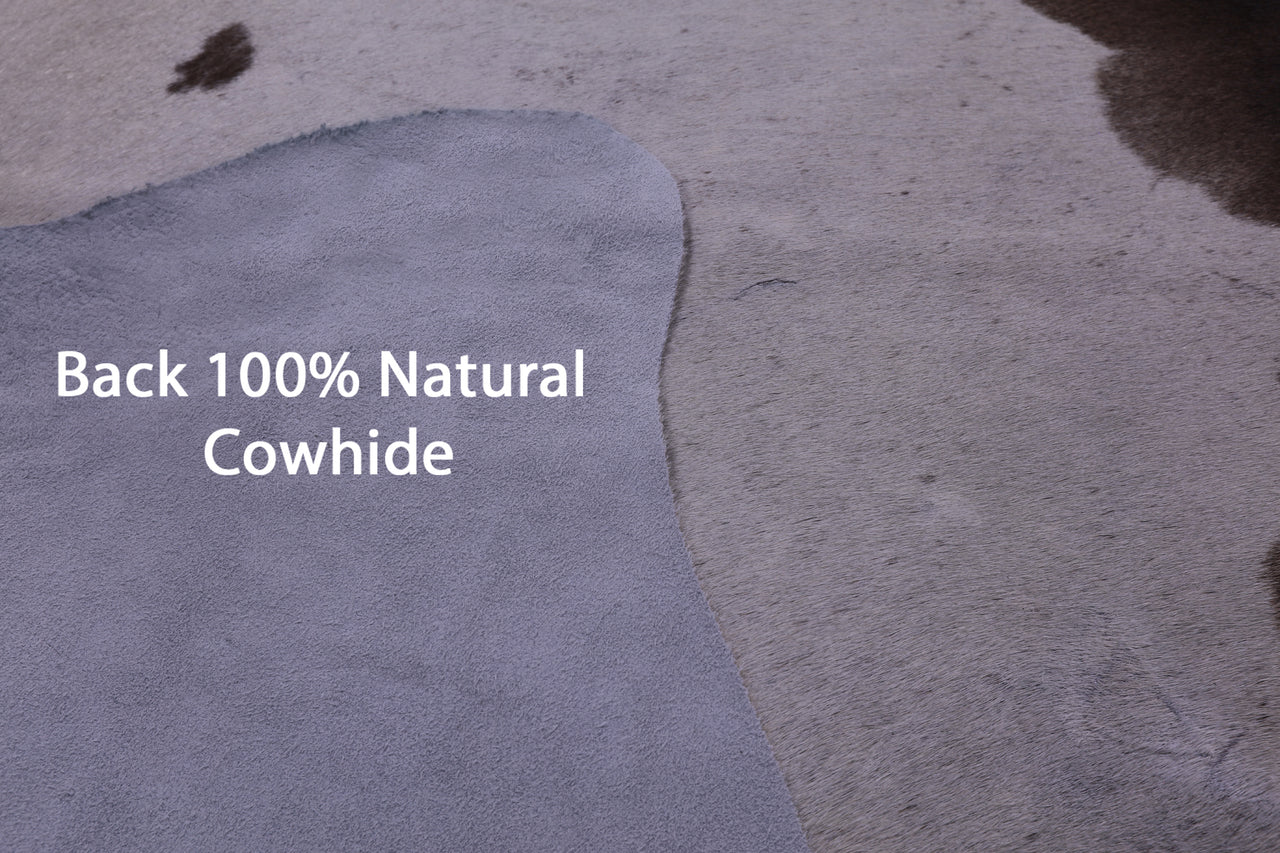 Brown Salt & Pepper Natural Cowhide Rug - XX-Large 7' 6"H x 6' 10"W