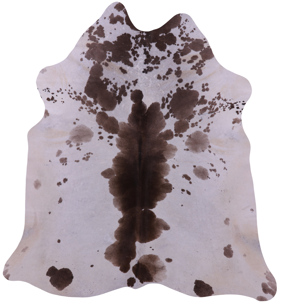 Brown Salt & Pepper Natural Cowhide Rug - XX-Large 7' 6"H x 6' 10"W