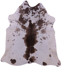 Thumbnail for Brown Salt & Pepper Natural Cowhide Rug - XX-Large 7' 6