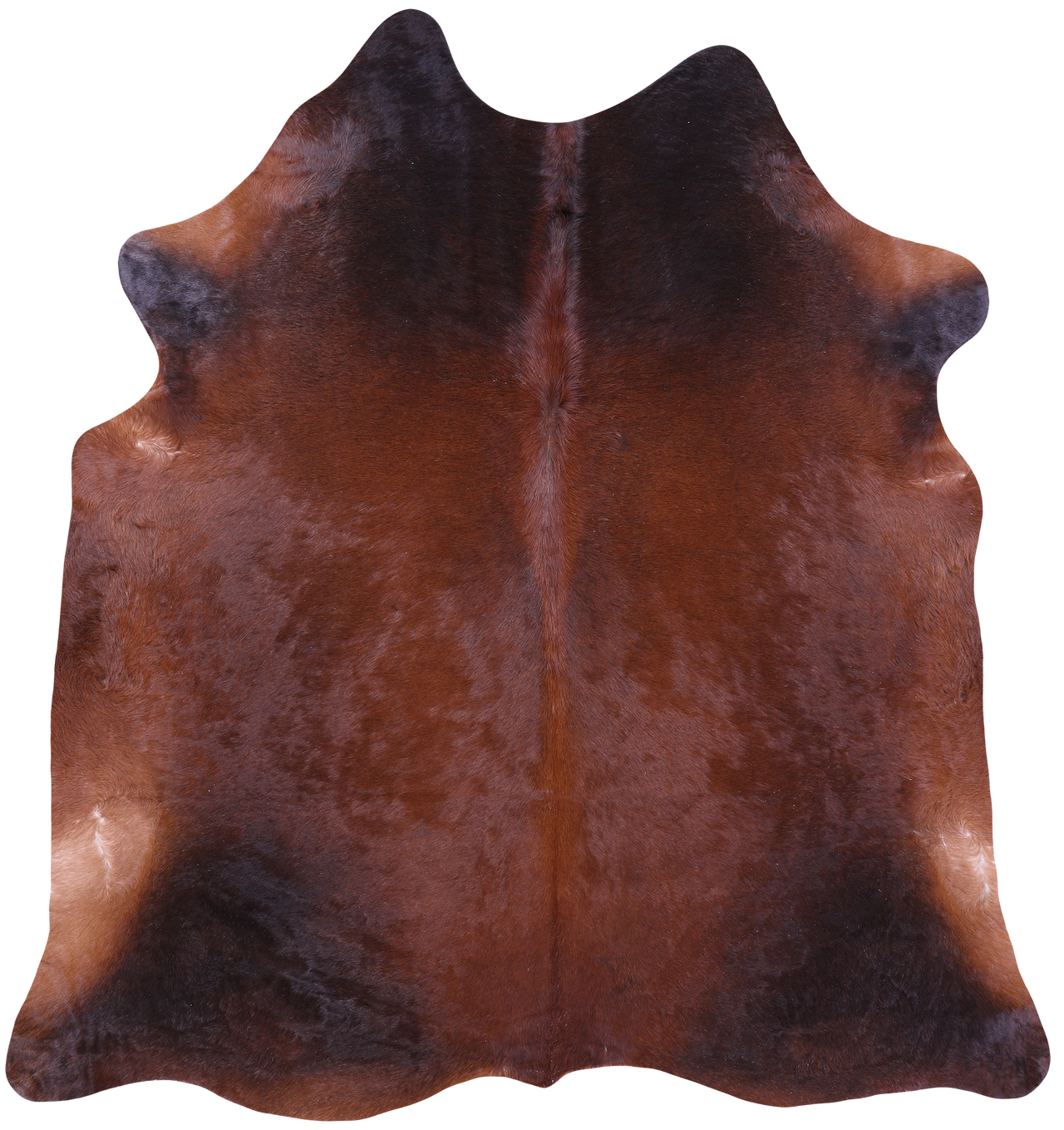 Brown Natural Cowhide Rug - XX-Large 7' 4"H x 7' 0"W