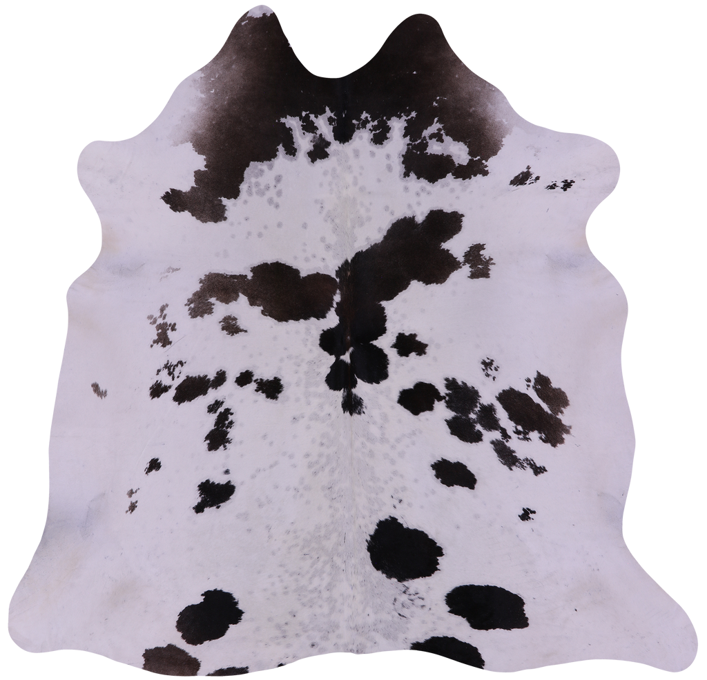 Brown & White Natural Cowhide Rug - X-Large 6' 10"H x 7' 0"W