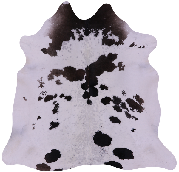 Brown & White Natural Cowhide Rug - X-Large 6' 10"H x 7' 0"W