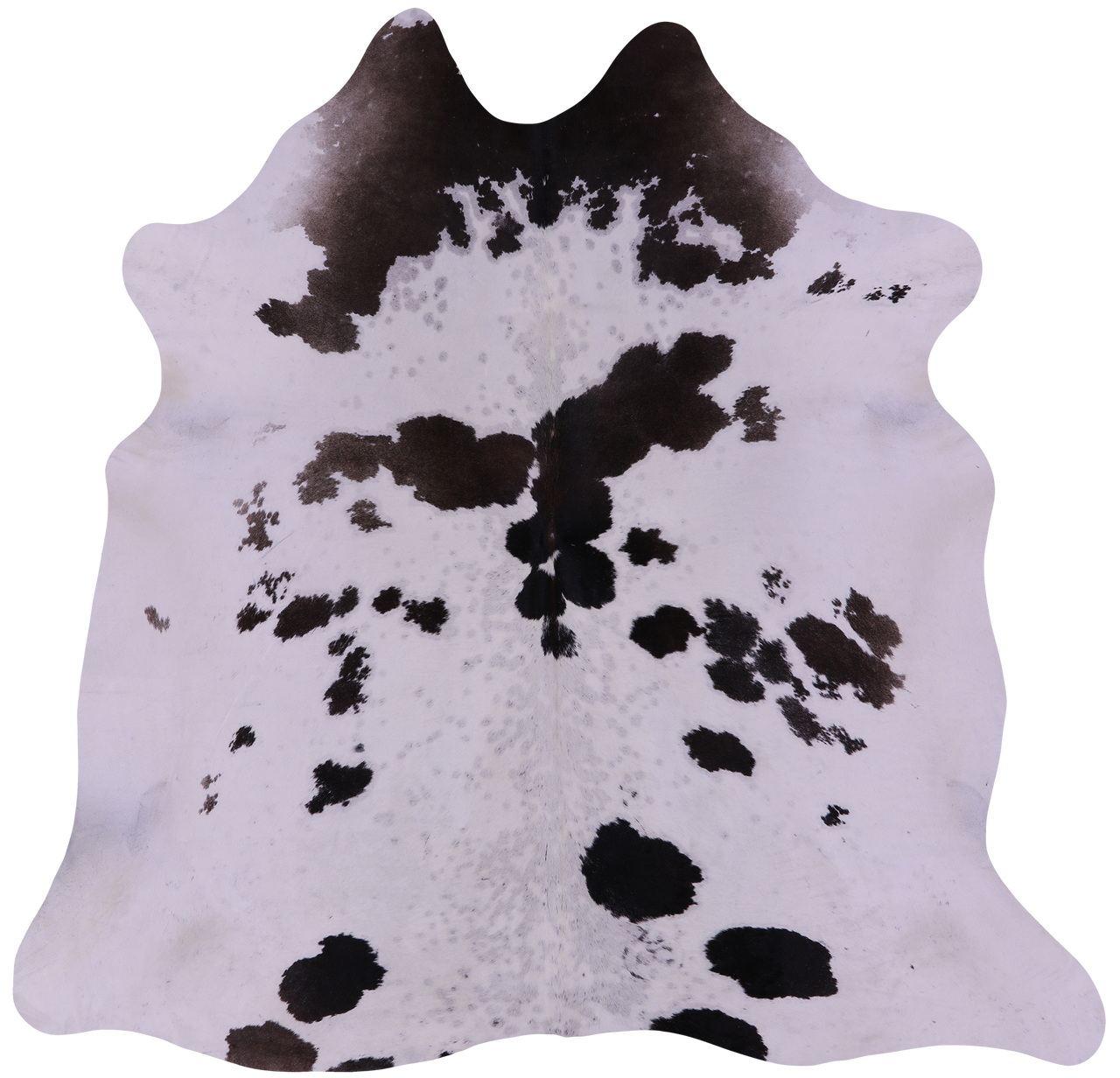 Brown & White Natural Cowhide Rug - X-Large 6' 10"H x 7' 0"W