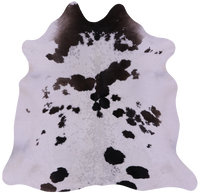 Thumbnail for Brown & White Natural Cowhide Rug - X-Large 6' 10