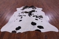 Thumbnail for Brown & White Natural Cowhide Rug - X-Large 6' 10