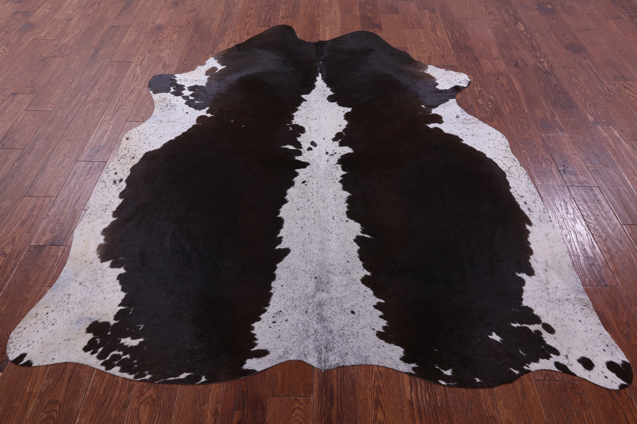 Brown & White Natural Cowhide Rug - XX-Large 7' 5"H x 6' 0"W
