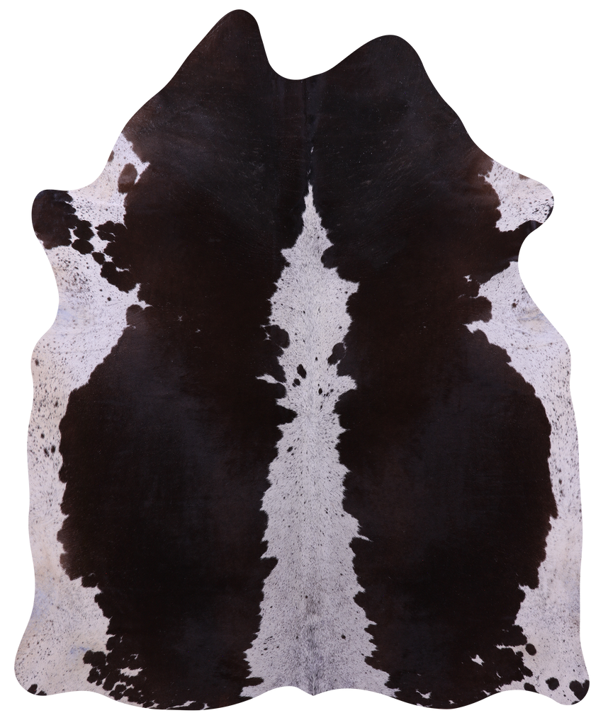 Brown & White Natural Cowhide Rug - XX-Large 7' 5"H x 6' 0"W