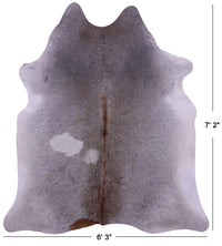 Thumbnail for Grey Natural Cowhide Rug - X-Large 7' 2