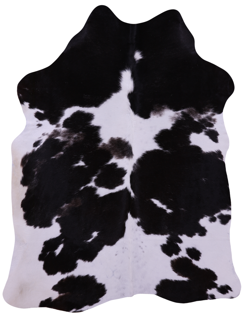 Brown & White Natural Cowhide Rug - X-Large 7' 0"H x 5' 4"W
