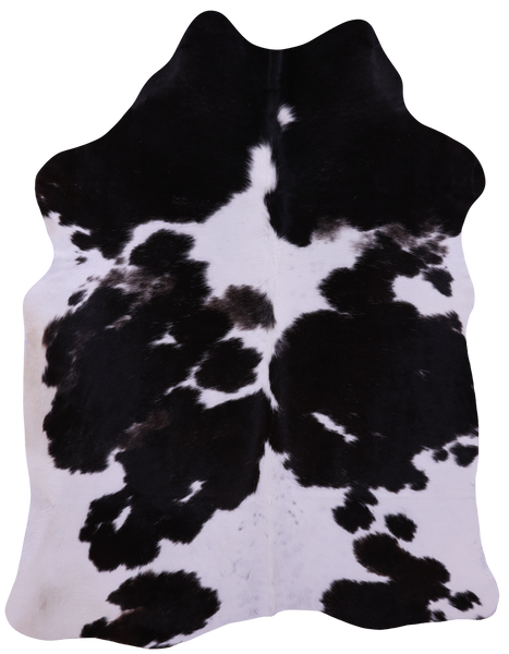 Brown & White Natural Cowhide Rug - X-Large 7' 0"H x 5' 4"W