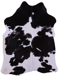 Thumbnail for Brown & White Natural Cowhide Rug - X-Large 7' 0