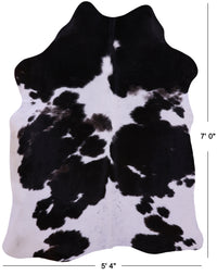Thumbnail for Brown & White Natural Cowhide Rug - X-Large 7' 0