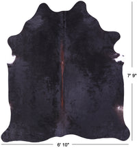 Thumbnail for Black Natural Cowhide Rug - XX-Large 7' 9