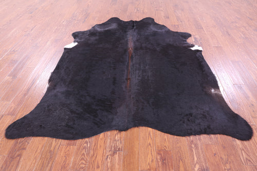 Black Natural Cowhide Rug - XX-Large 7' 9
